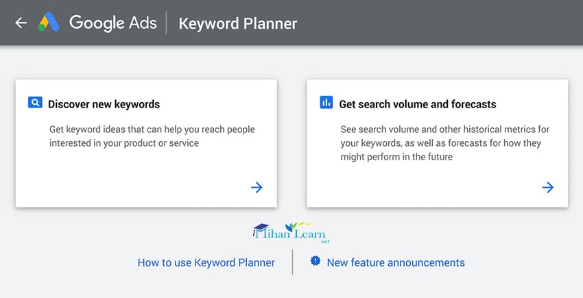 Google Keyword Planner for Keyword Research